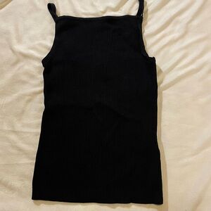 DISSH Black Ribbed sweater tank top